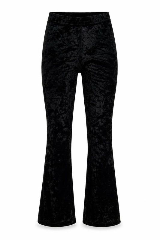 Topshop Women’s Black Petite UK 4 Velvet Flared Leggings