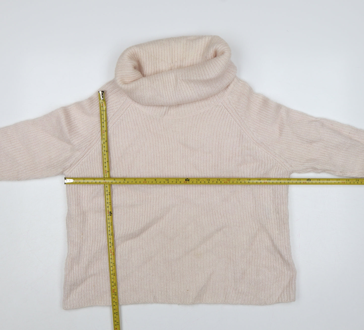 Mint Velvet Women Pink UK 16 Mohair Blend Roll Neck Pullover Jumper