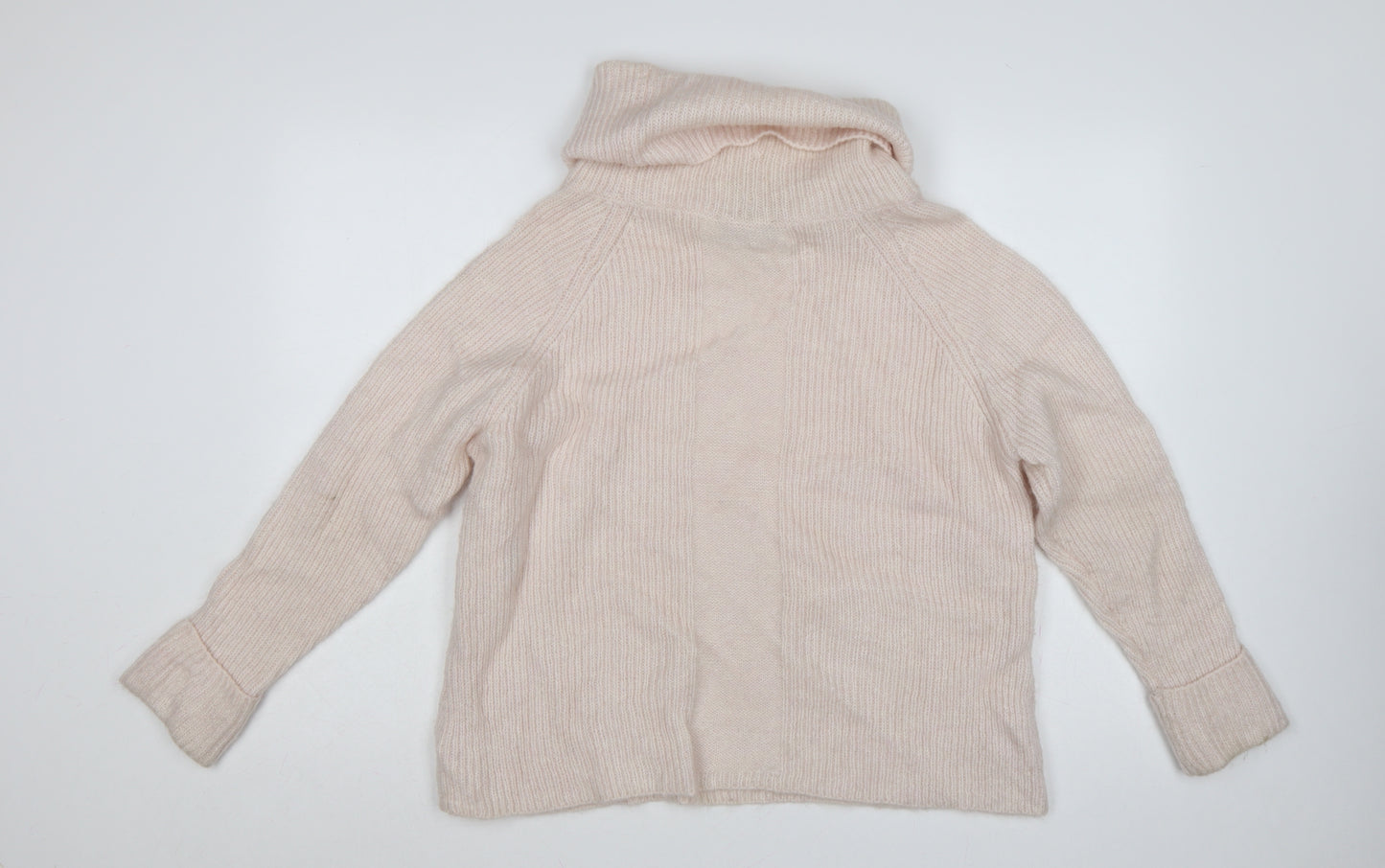 Mint Velvet Women Pink UK 16 Mohair Blend Roll Neck Pullover Jumper