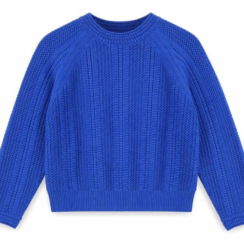 Marks and Spencer Women’s Blue M Chunky Knit Crew Neck Jumper