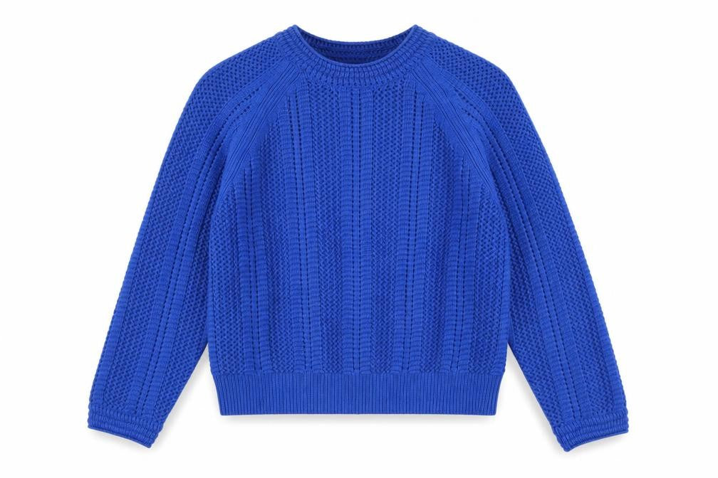 Marks and Spencer Women’s Blue M Chunky Knit Crew Neck Jumper