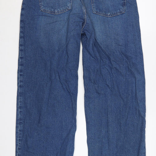 Marks and Spencer Women’s Blue UK 16 Wide-Leg High Rise Jeans