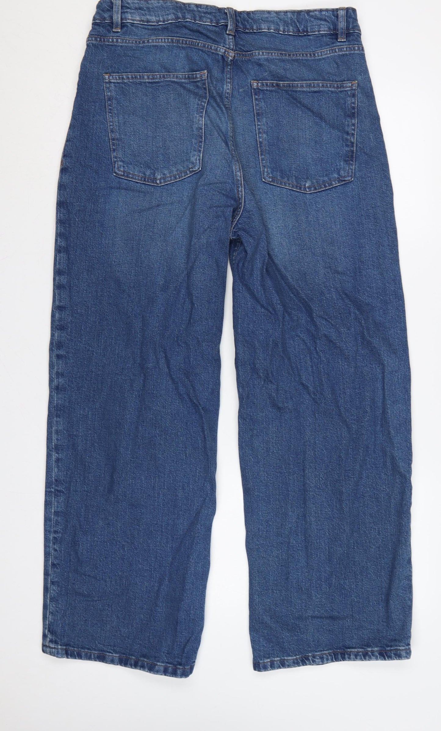 Marks and Spencer Women’s Blue UK 16 Wide-Leg High Rise Jeans