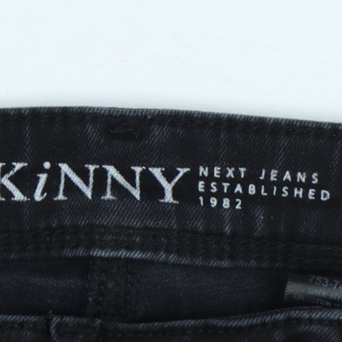 Next Women’s Black UK 8 Regular Distressed Skinny Stretch Jeans