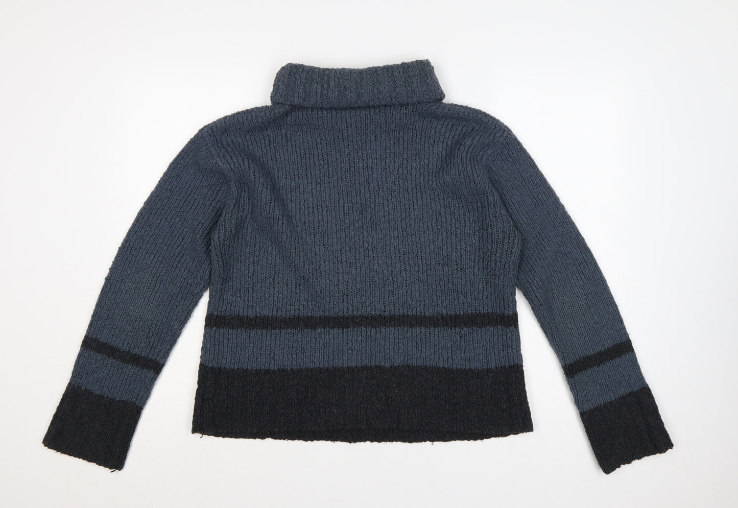 River Island Women Grey L Roll Neck Star Pullover Knit Jumper