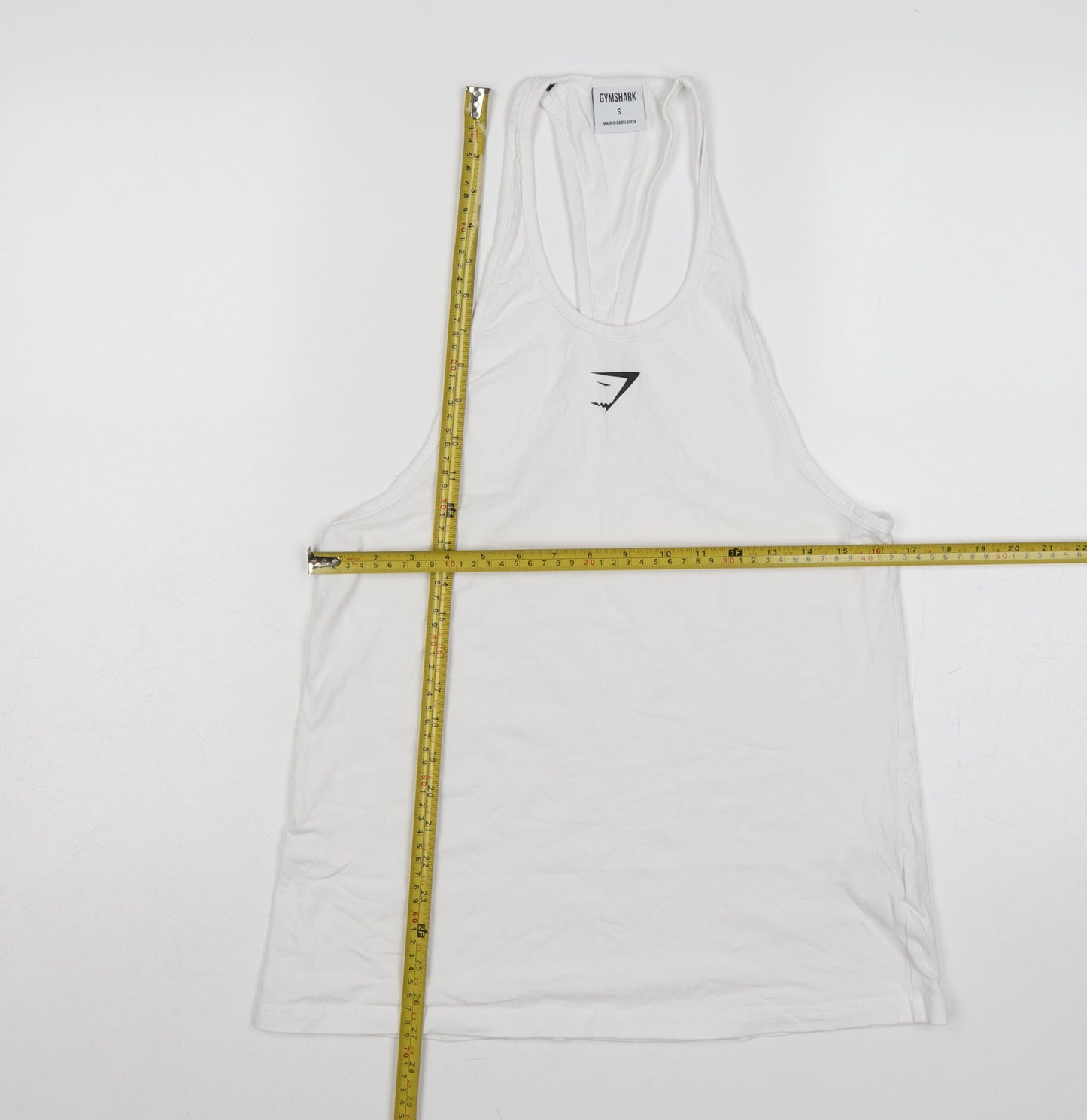 Gymshark Women White S Basic Racerback Gym Training Tank Top