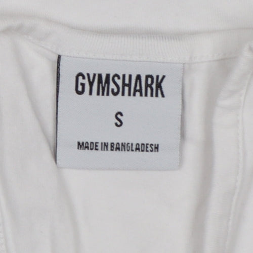 Gymshark Women White S Basic Racerback Gym Training Tank Top