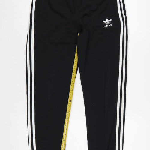 adidas Boys Black 13-14 Years Jogger Track Trousers 3 Stripe