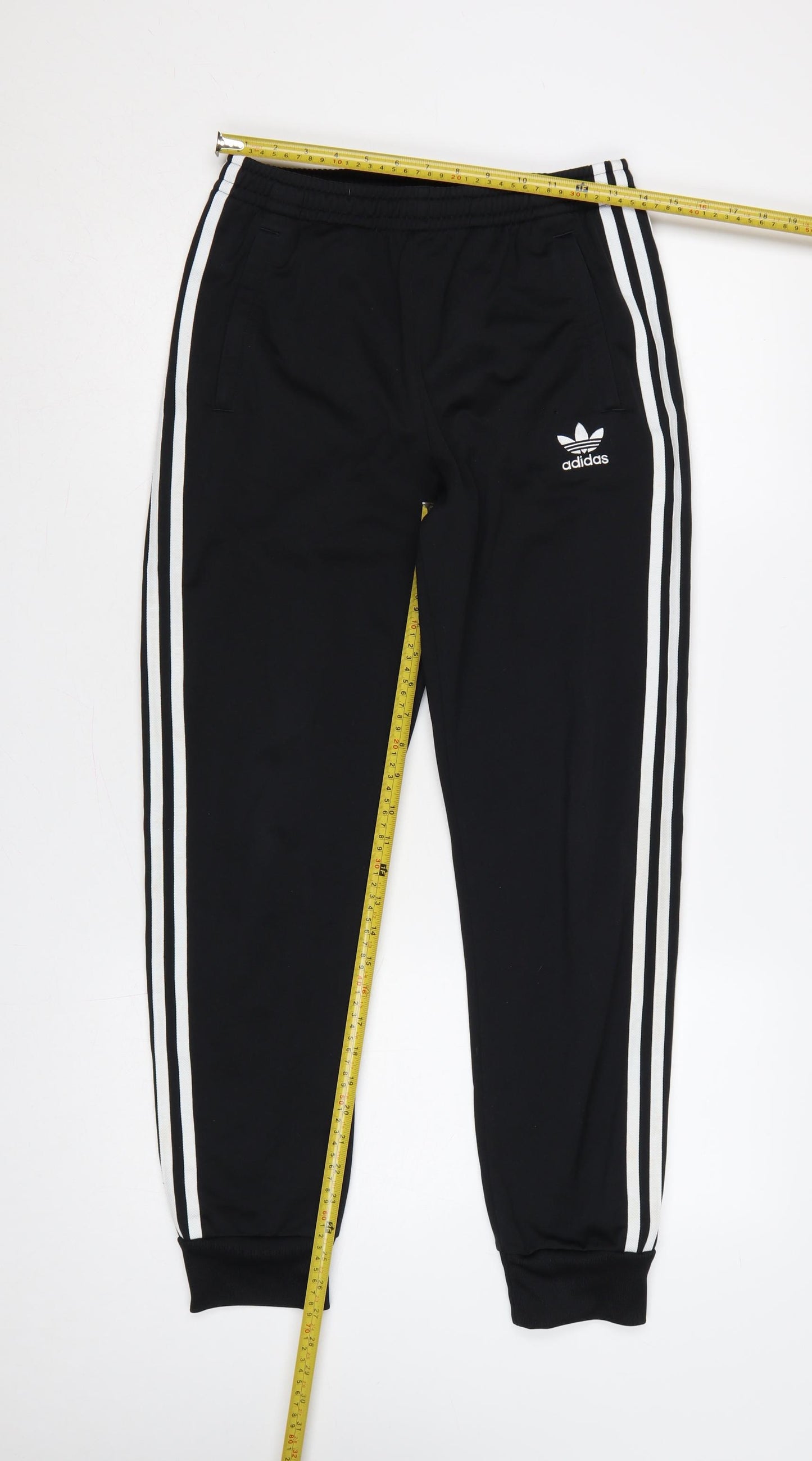adidas Boys Black 13-14 Years Jogger Track Trousers 3 Stripe