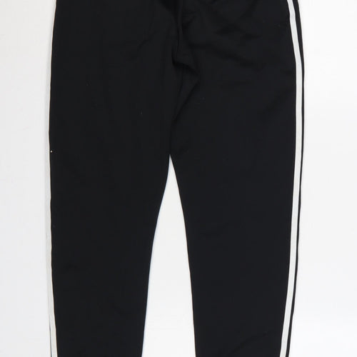 adidas Boys Black 13-14 Years Jogger Track Trousers 3 Stripe