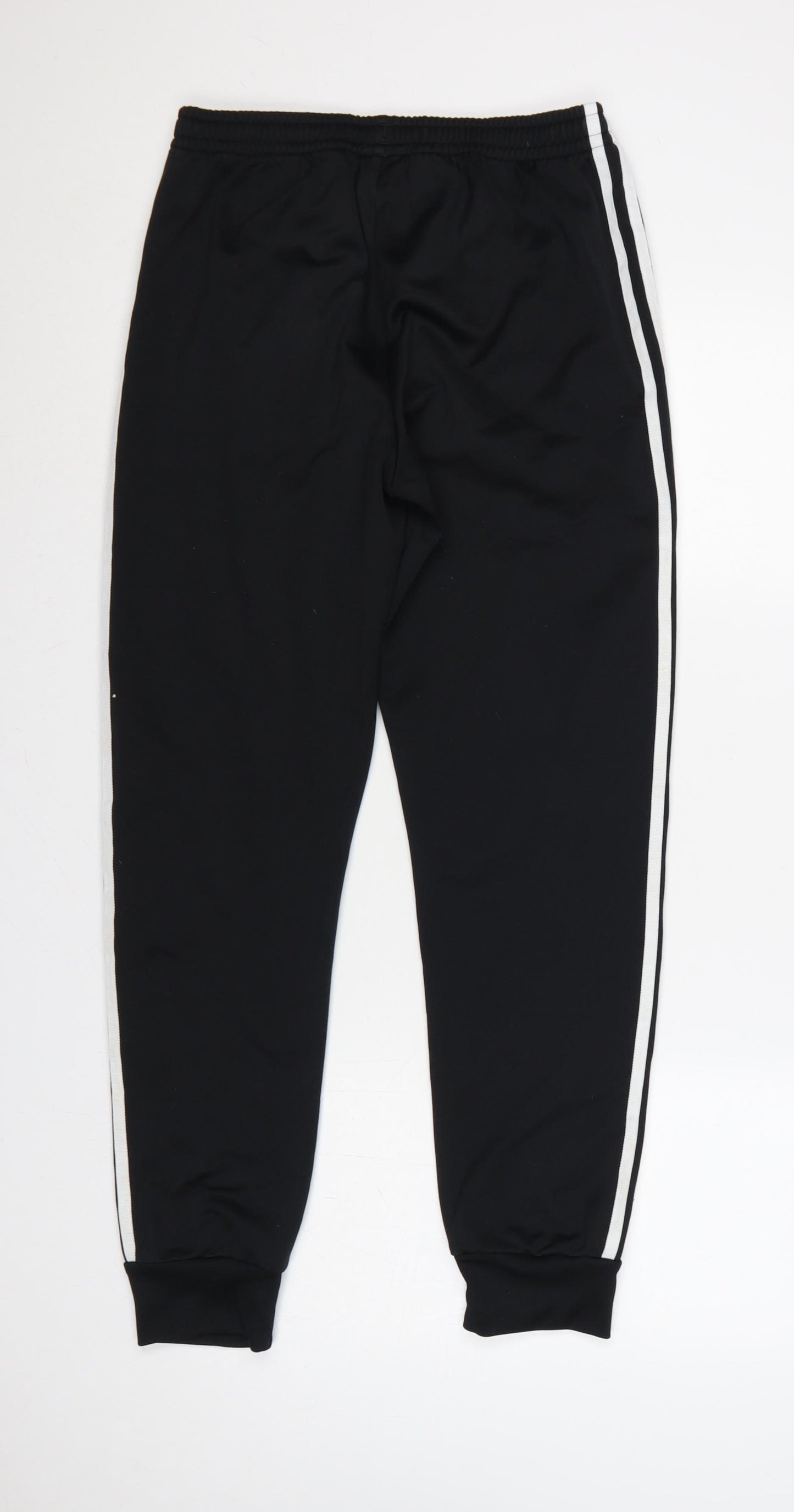adidas Boys Black 13-14 Years Jogger Track Trousers 3 Stripe
