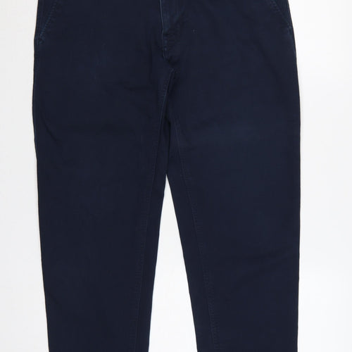 Marks and Spencer Men Blue Slim Chino Trousers 36in 29in
