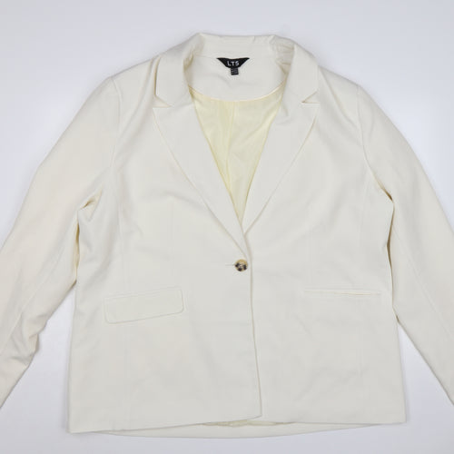 LTS Women’s Ivory Size 22 Tall Single-Breasted Tailored Blazer