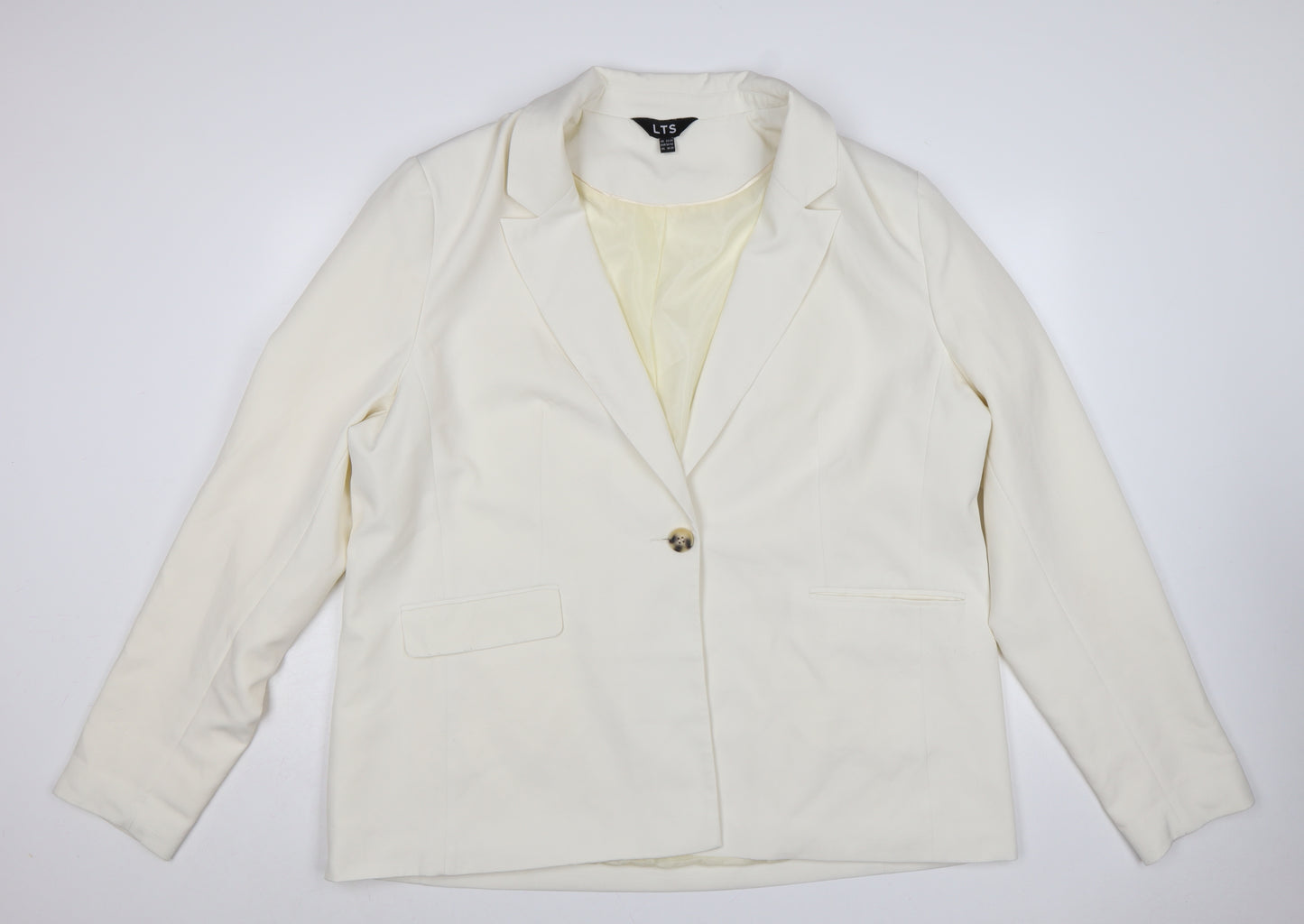 LTS Women’s Ivory Size 22 Tall Single-Breasted Tailored Blazer