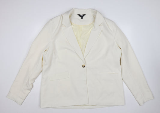 LTS Women’s Ivory Size 22 Tall Single-Breasted Tailored Blazer