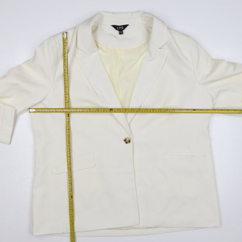 LTS Women’s Ivory Size 22 Tall Single-Breasted Tailored Blazer