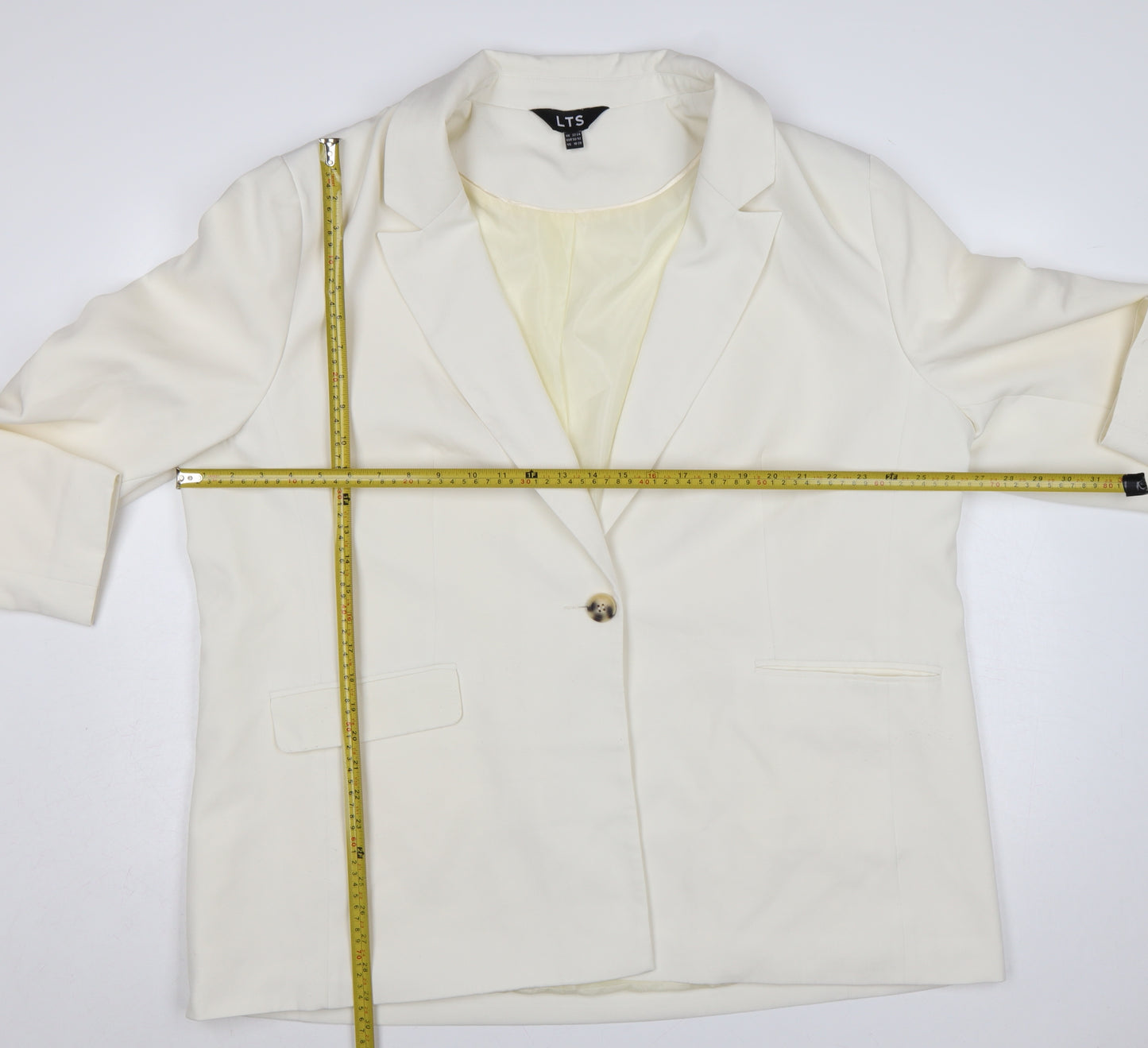 LTS Women’s Ivory Size 22 Tall Single-Breasted Tailored Blazer