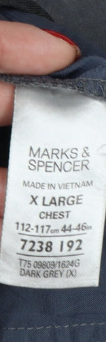 Marks & Spencer Mens Grey XL 1/4 Zip Lightweight Per Una Jacket
