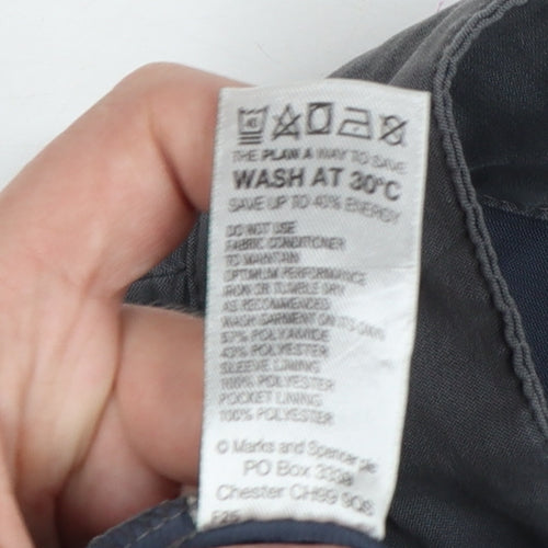 Marks & Spencer Mens Grey XL 1/4 Zip Lightweight Per Una Jacket