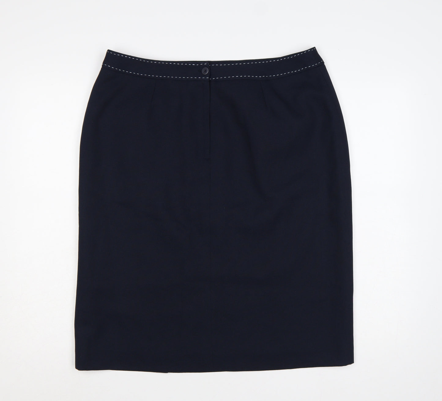 Berketex Women Blue UK 18 Straight Pencil Knee Length Lined Skirt
