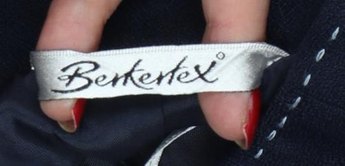 Berketex Women Blue UK 18 Straight Pencil Knee Length Lined Skirt