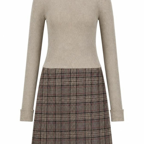 Next Women Multicoloured UK 6 Jumper Dress Plaid Zip Knit