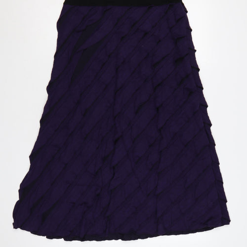 Marks & Spencer Per Una Women's Purple UK 10 A-Line Long Skirt