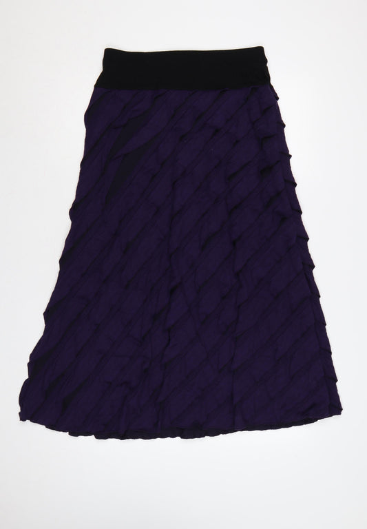 Marks & Spencer Per Una Women's Purple UK 10 A-Line Long Skirt
