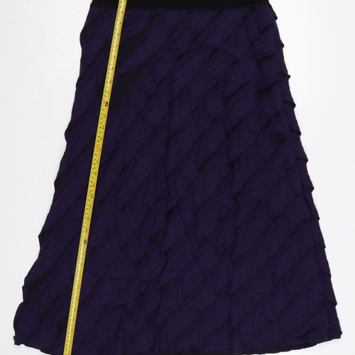 Marks & Spencer Per Una Women's Purple UK 10 A-Line Long Skirt