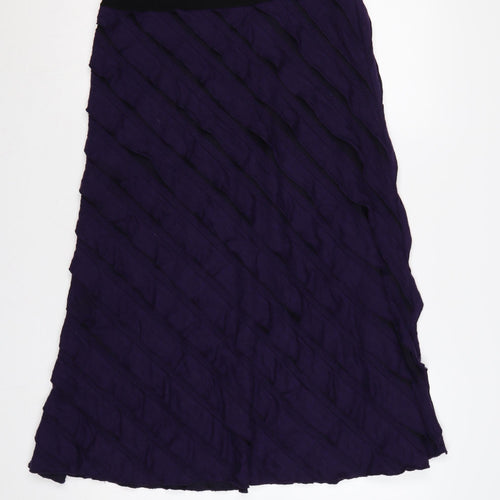 Marks & Spencer Per Una Women's Purple UK 10 A-Line Long Skirt