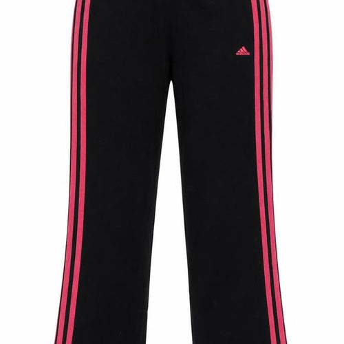 adidas Girls Black Pink 3 Stripe Sweatpants UK 13-14 Years