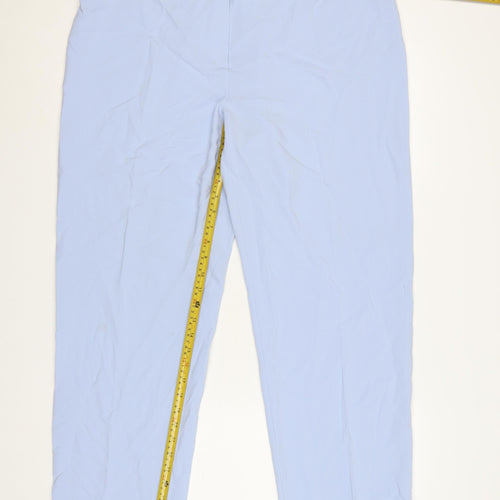 Basler Women Blue UK 20 Straight Leg Tailored Dress Trousers