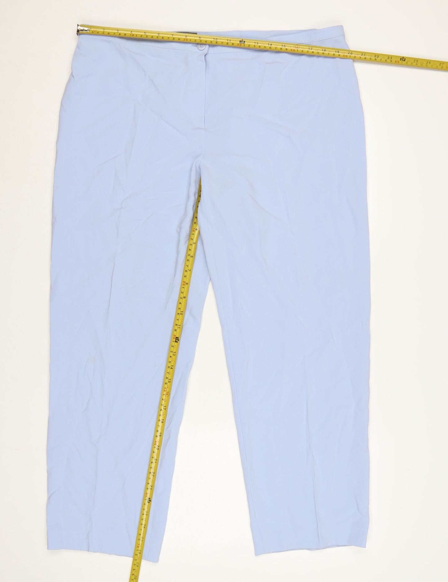 Basler Women Blue UK 20 Straight Leg Tailored Dress Trousers