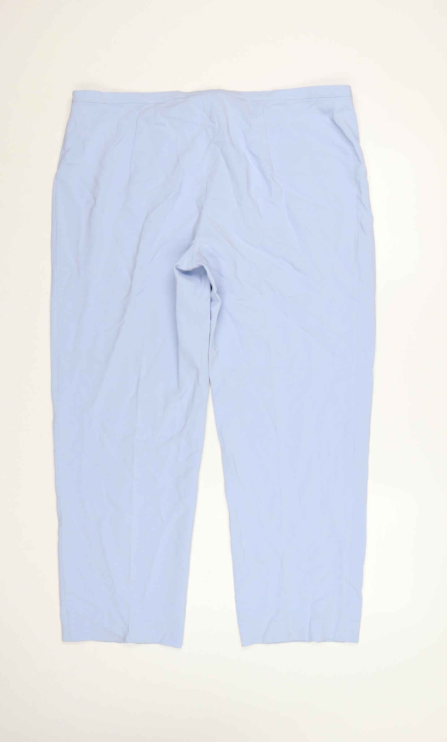 Basler Women Blue UK 20 Straight Leg Tailored Dress Trousers