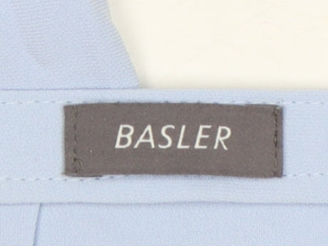 Basler Women Blue UK 20 Straight Leg Tailored Dress Trousers