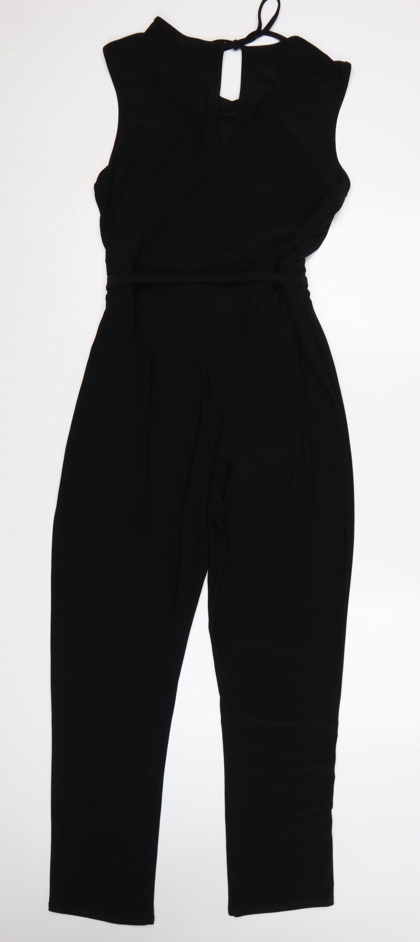Dorothy Perkins Women Black UK 14 Rhinestone Belted Jumpsuit