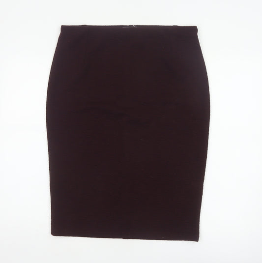 Principles Women Brown Size 14 Stretch Pencil Knee Length Skirt