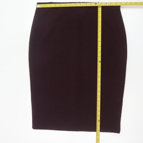 Principles Women Brown Size 14 Stretch Pencil Knee Length Skirt