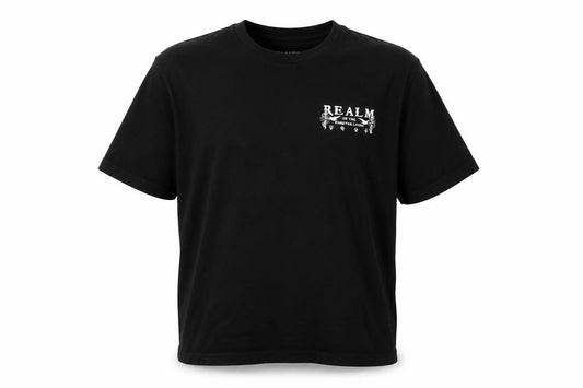 Selected Homme Men Black L Snake Graphic Print Crew Neck T-Shirt Realm