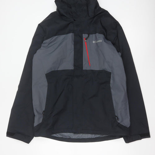 Columbia Men’s Black Grey M Interchange 3-in-1 Hooded Ski Jacket