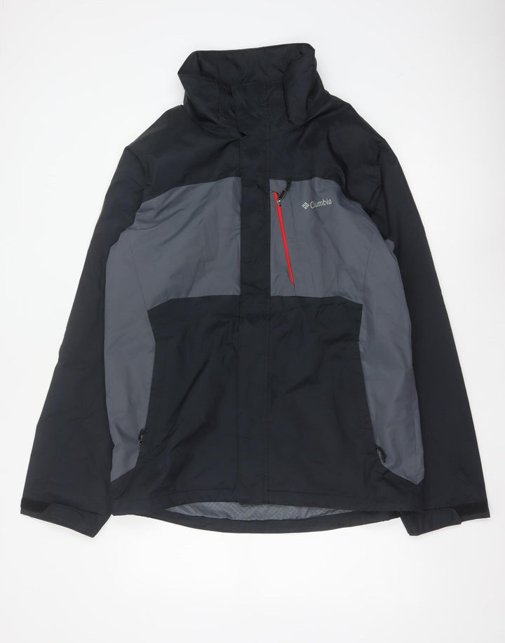 Columbia Men’s Black Grey M Interchange 3-in-1 Hooded Ski Jacket