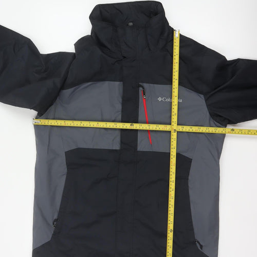 Columbia Men’s Black Grey M Interchange 3-in-1 Hooded Ski Jacket