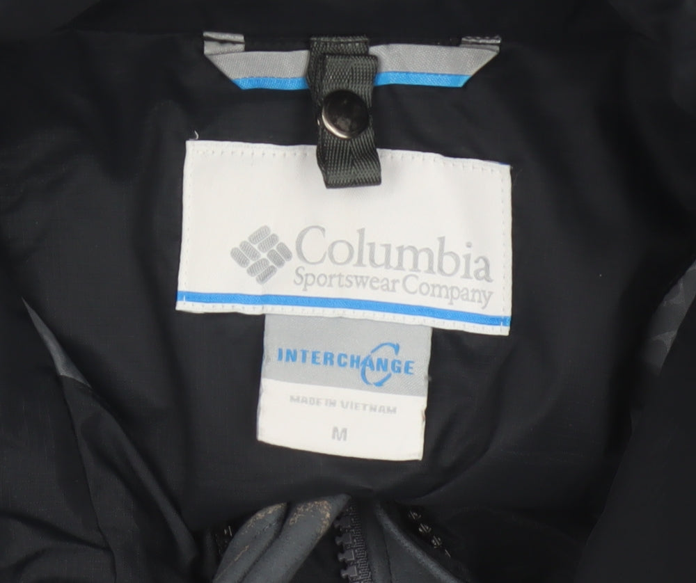 Columbia Men’s Black Grey M Interchange 3-in-1 Hooded Ski Jacket
