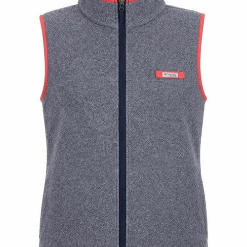 Columbia Women Grey Fleece Waistcoat Size L Full Zip Outdoor Gilet