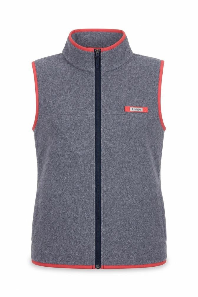 Columbia Women Grey Fleece Waistcoat Size L Full Zip Outdoor Gilet