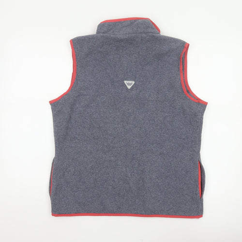 Columbia Women Grey Fleece Waistcoat Size L Full Zip Outdoor Gilet