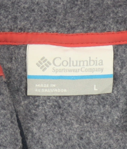 Columbia Women Grey Fleece Waistcoat Size L Full Zip Outdoor Gilet