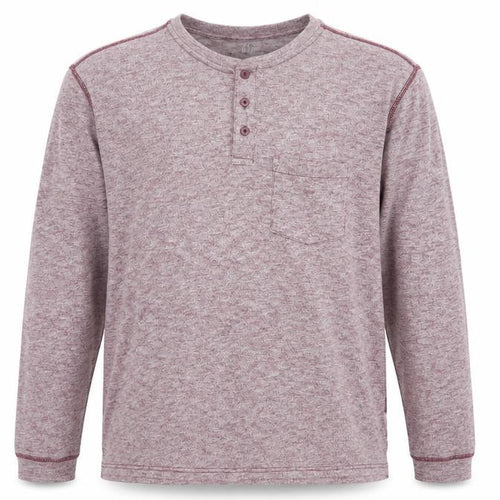 Gap Men's Red XL Long Sleeve Henley Pocket Cotton Blend Top