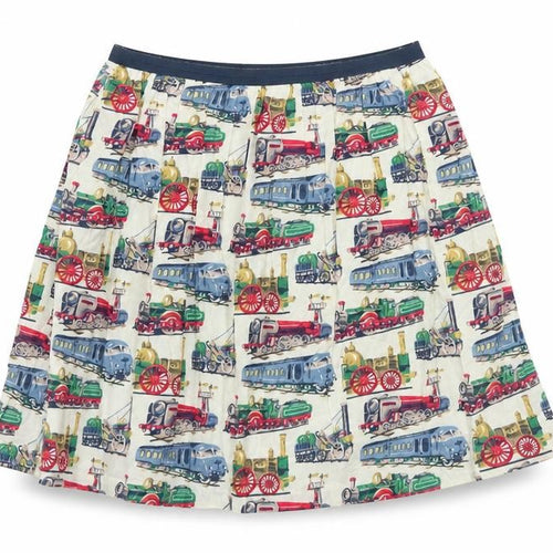 Cath Kidston Women Multicoloured XS Train Print Flare Skirt