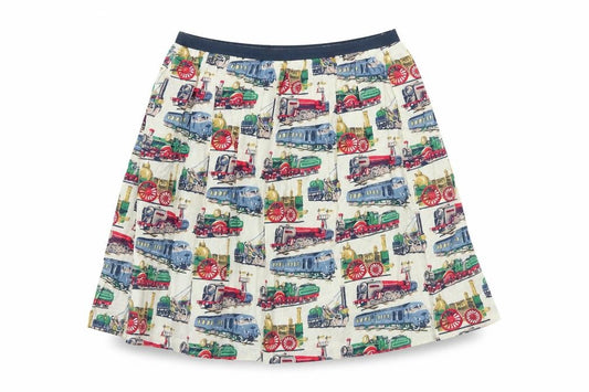Cath Kidston Women Multicoloured XS Train Print Flare Skirt